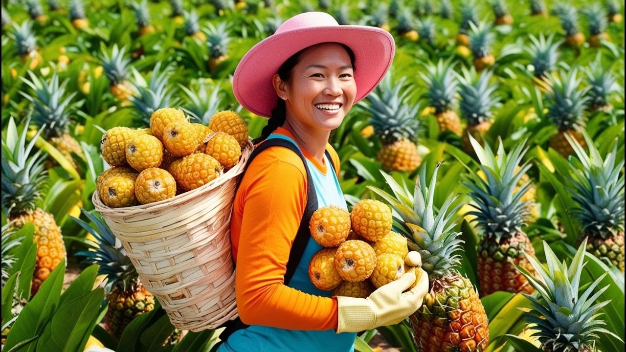 菠萝的种植与收获 农民如何加工数百万吨菠萝